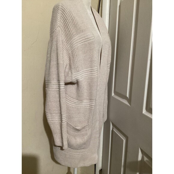 Express Cardigan Sweater Womens Small Knit Open Front Long Sleeve Pockets Cozy - Picture 2 of 5